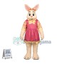 Pretty White Bunny Girl Mascot Costume Suit Fancy Dress 