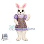 Lovely White Bunny Girl Mascot Costume Suit Fancy Dress 