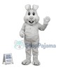 Adult Plush Gray Bunny Mascot Costume 