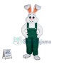 Optimistic White Bunny Mascot Costume Fancy Dress 