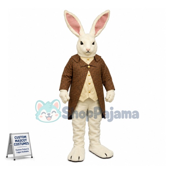 Primitive White Bunny Mascot Costume