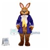 Brown Easter Fancy Bunny Mascot Costume 