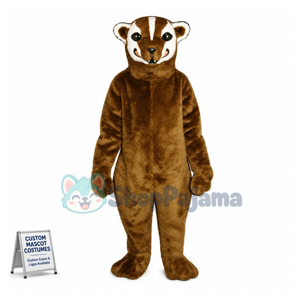 Realistic American Badger Mascot Costume 