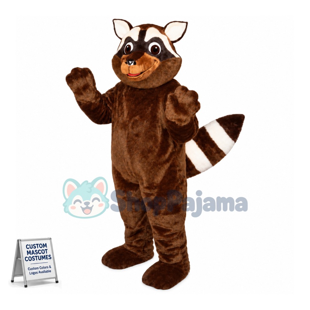 Brown Raccoon Mascot Adult Costume 