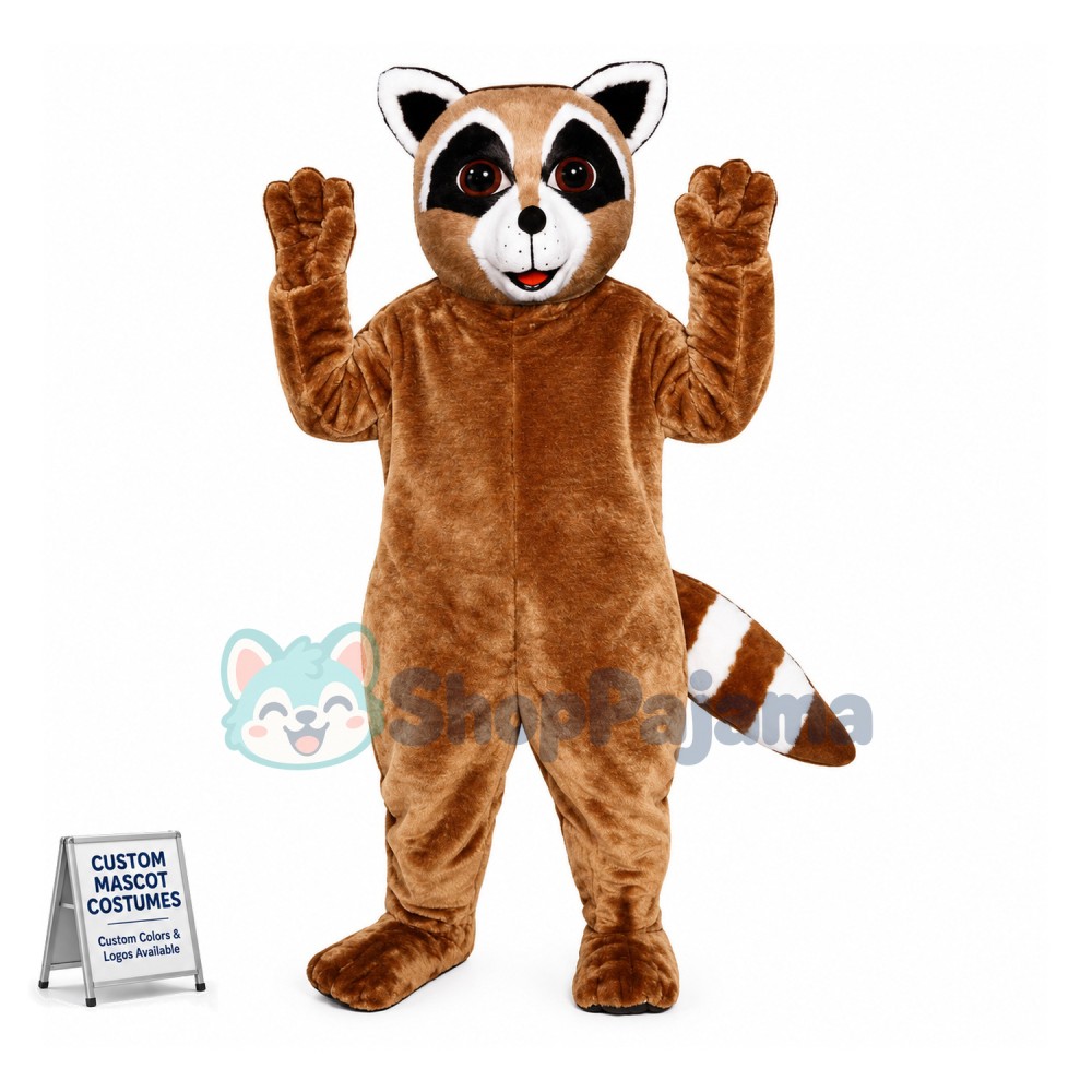 Brown Raccoon Mascot Costume For Adult 