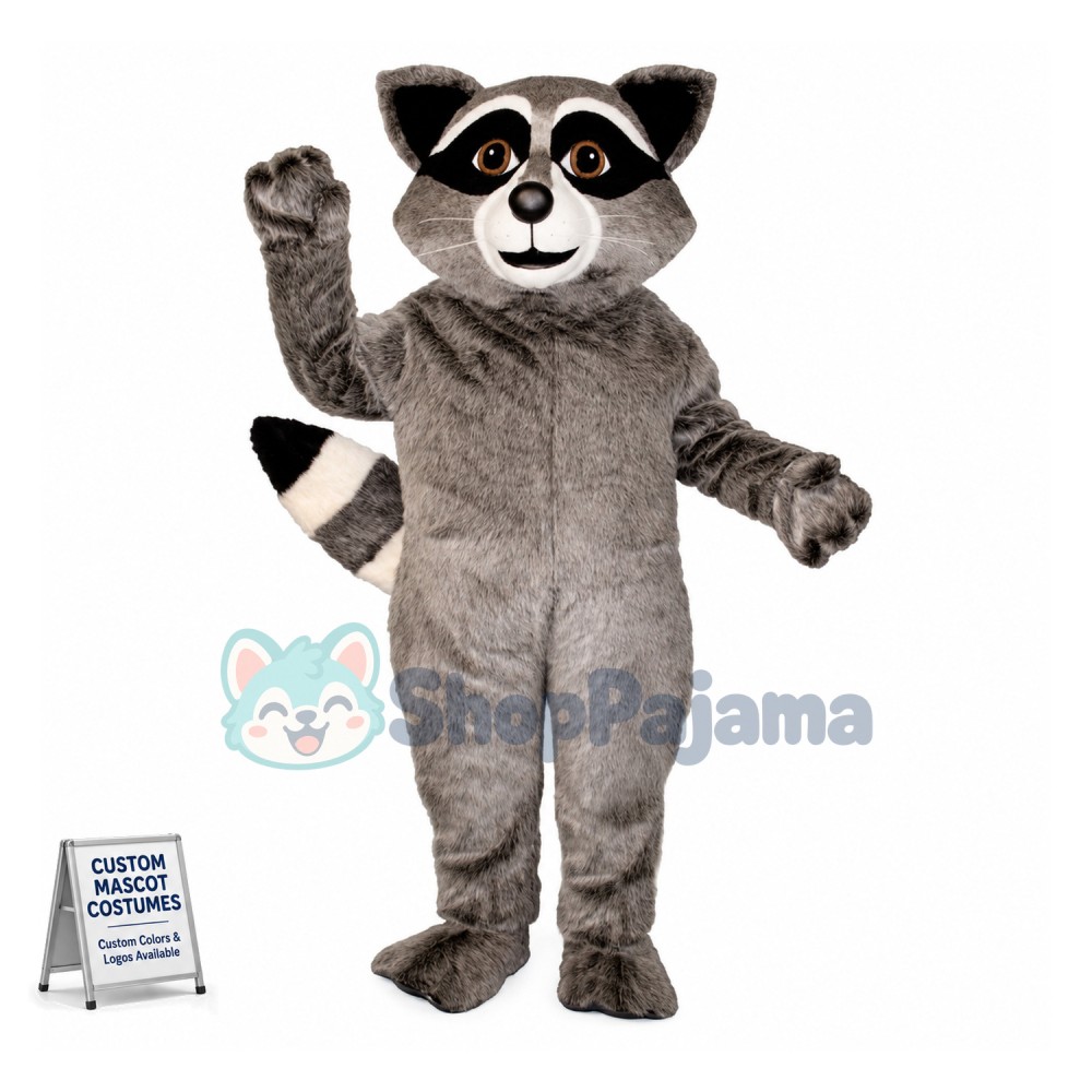 Adult Plush Gray Raccoon Mascot Costume For Adult 