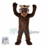 Howling Brown Wolverine Mascot Costume