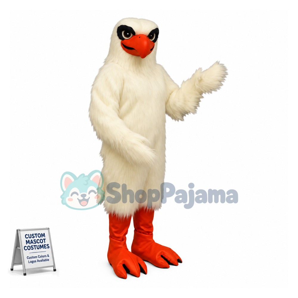 Snow-white Hawk Mascot Costume