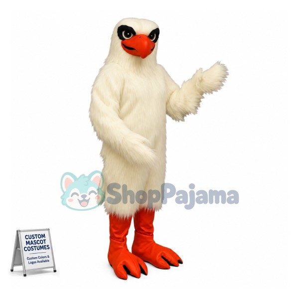 Snow-white Hawk Mascot Costume