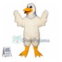 White Duck Long Fur Mascot Costume
