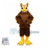 Brown Great Horned Owl  Long Fur Mascot Costume