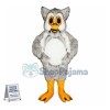 Light Grey Owl Long Fur Mascot Costume	