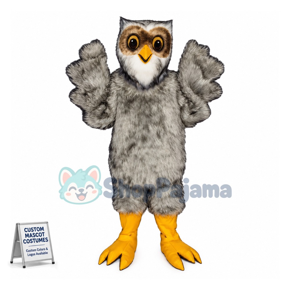 Adult Grey Owl Mascot Costume	
