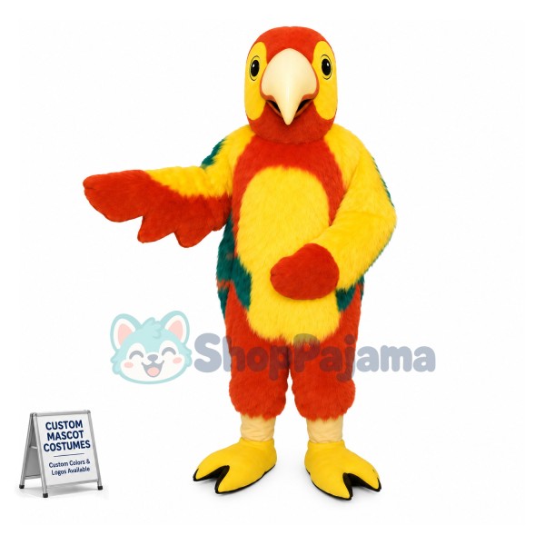 Tropical Yellow Parrot Mascot Costume