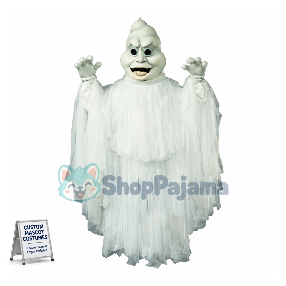 Mischievous Ghost Mascot Costume For Halloween Party