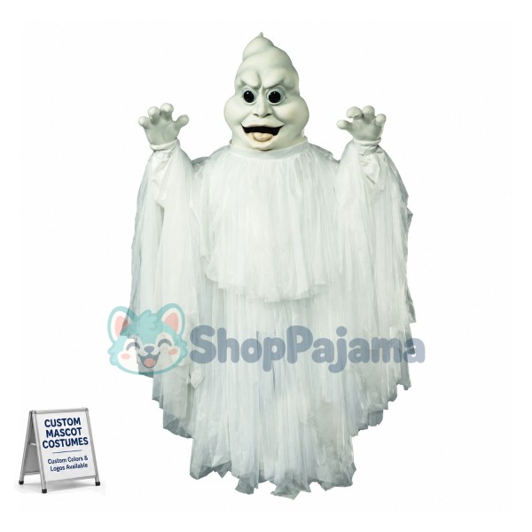 Mischievous Ghost Mascot Costume For Halloween Party