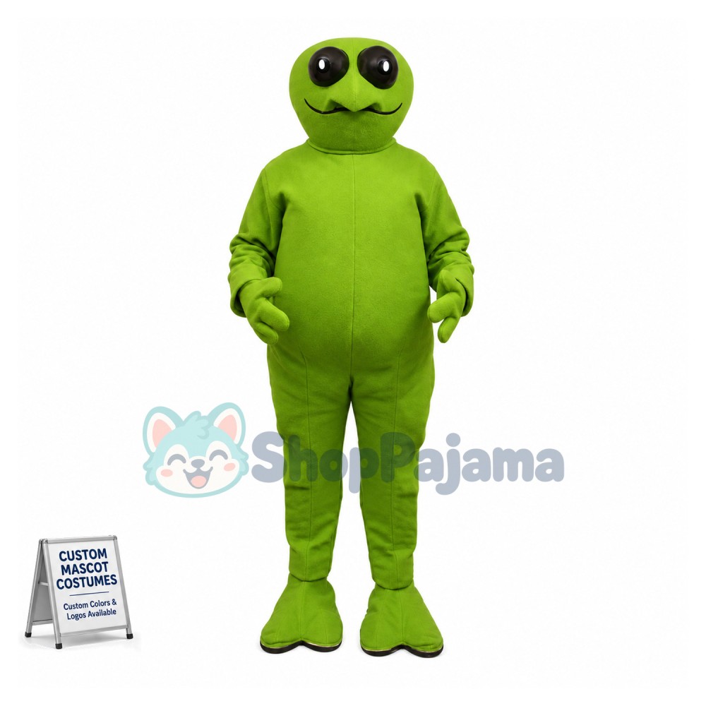 2nd Version Of Green Alien Mascot Costume 