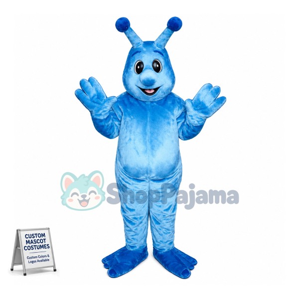 Blue Slug Mascot Costume 