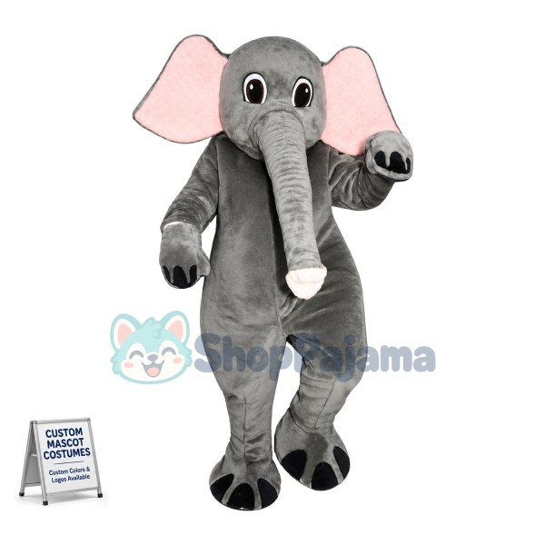 Grey Elephant Lightweight Mascot Costume