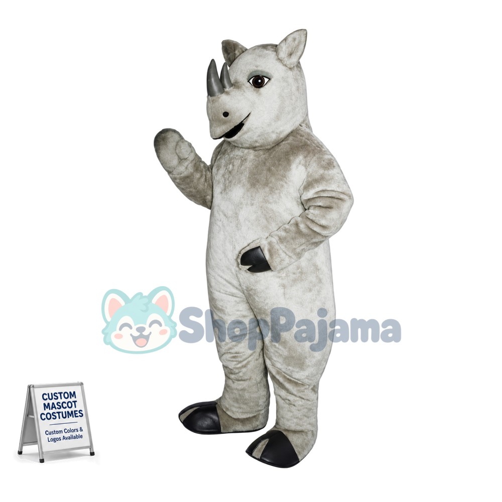 Grey Rhinoceros Lightweight Mascot Costume