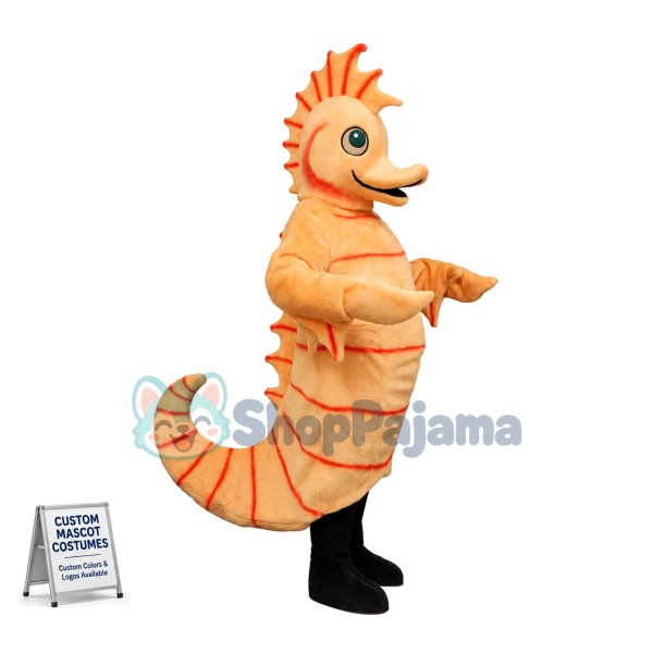 Cartoon Great Seahorse Mascot Costume