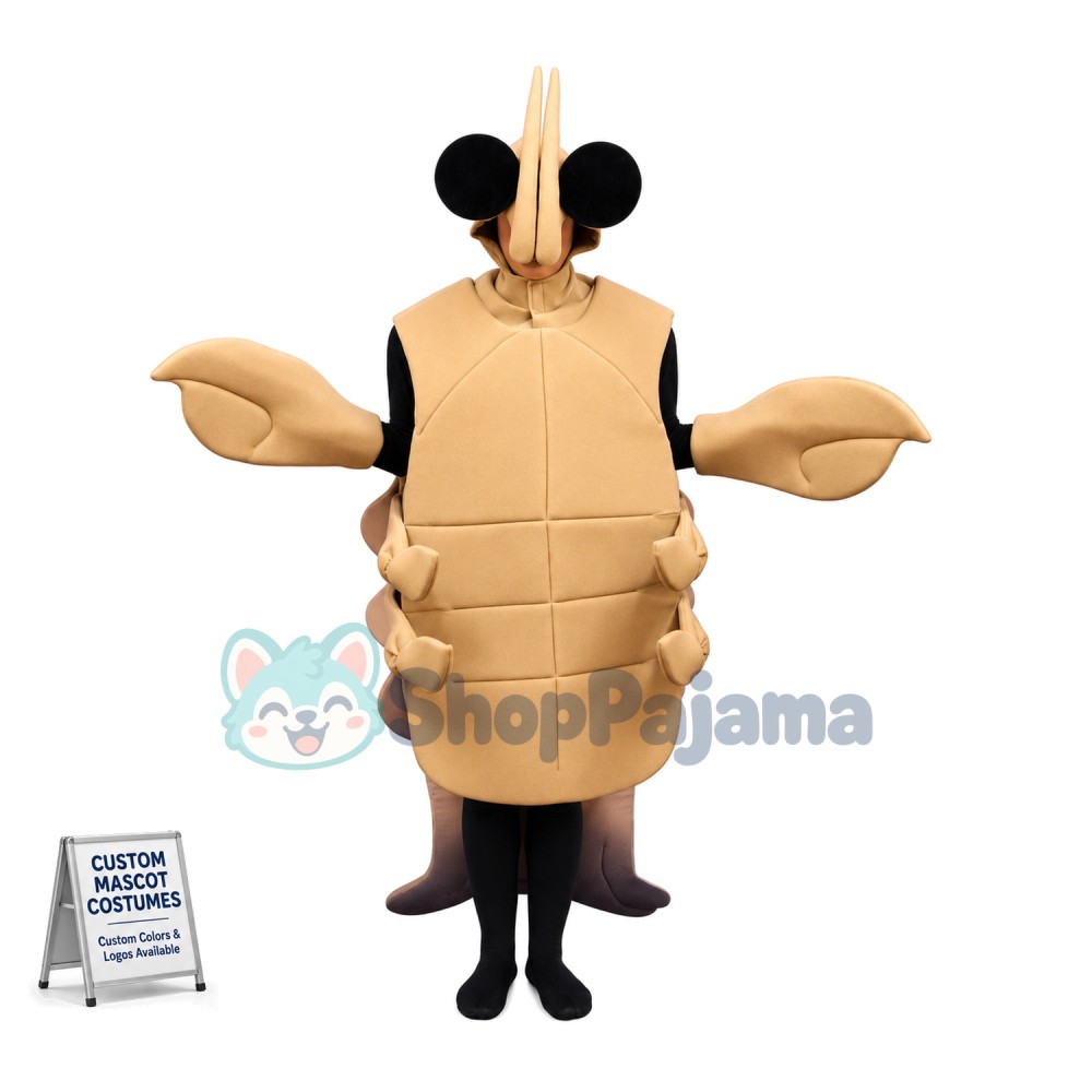 Professional Beige Crayfish Mascot Costume