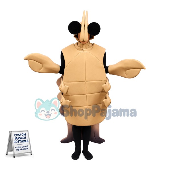 Professional Beige Crayfish Mascot Costume