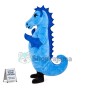Blue Seahorse Mascot Costume