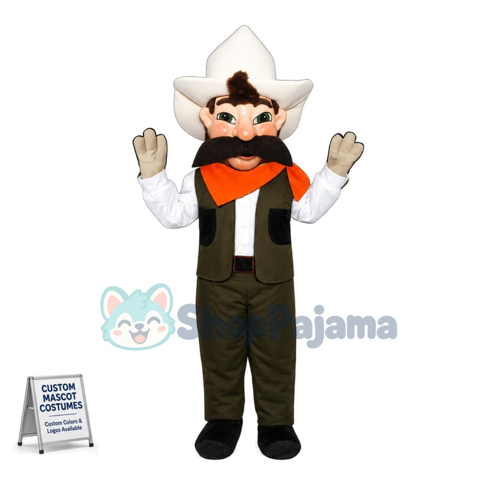 Wrangler Man Mascot Costume 