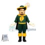 Green Cavalier Man Mascot Costume	