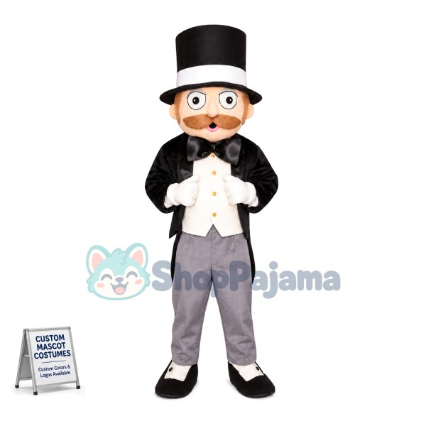 Gentleman Mascot Costume	