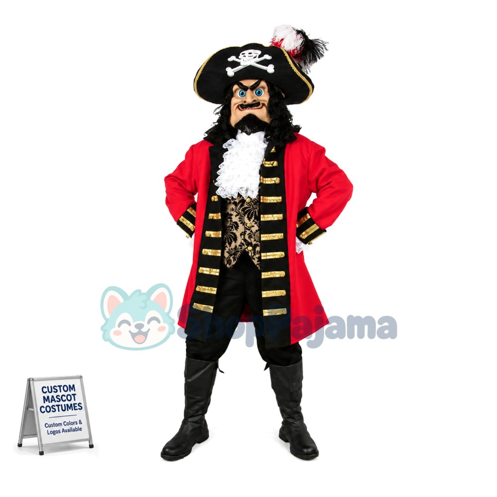 College Pirate Pete Mascot Costume	