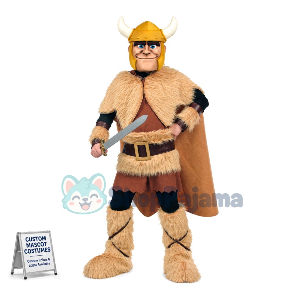 Viking Warrior Mascot Costume	