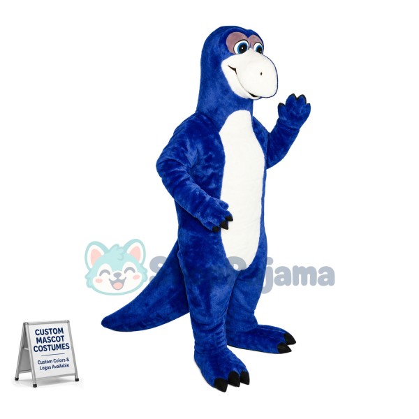 Innocent Blue Dinosaur Mascot Costume	