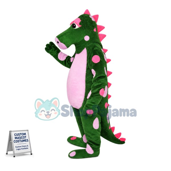 Green Whimsical Dragon Mascot Costume 