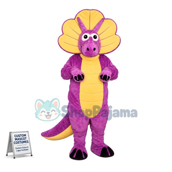 Innocent Purple Triceratops Mascot Costume 