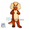 Orange Triceratops Mascot Costume 