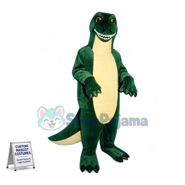 Green Tyrannosaurus Mascot Costume 