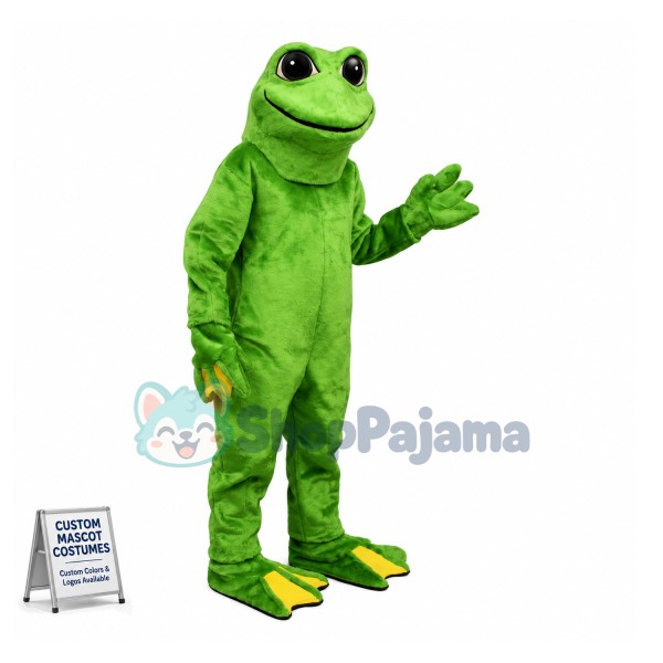 Green Toad Mascot Costume 