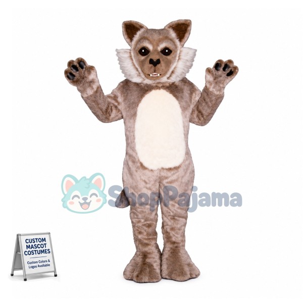 Timber Wolf Mascot Costume 