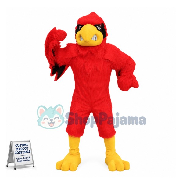 Fierce Cardinal Bird Mascot Costume 