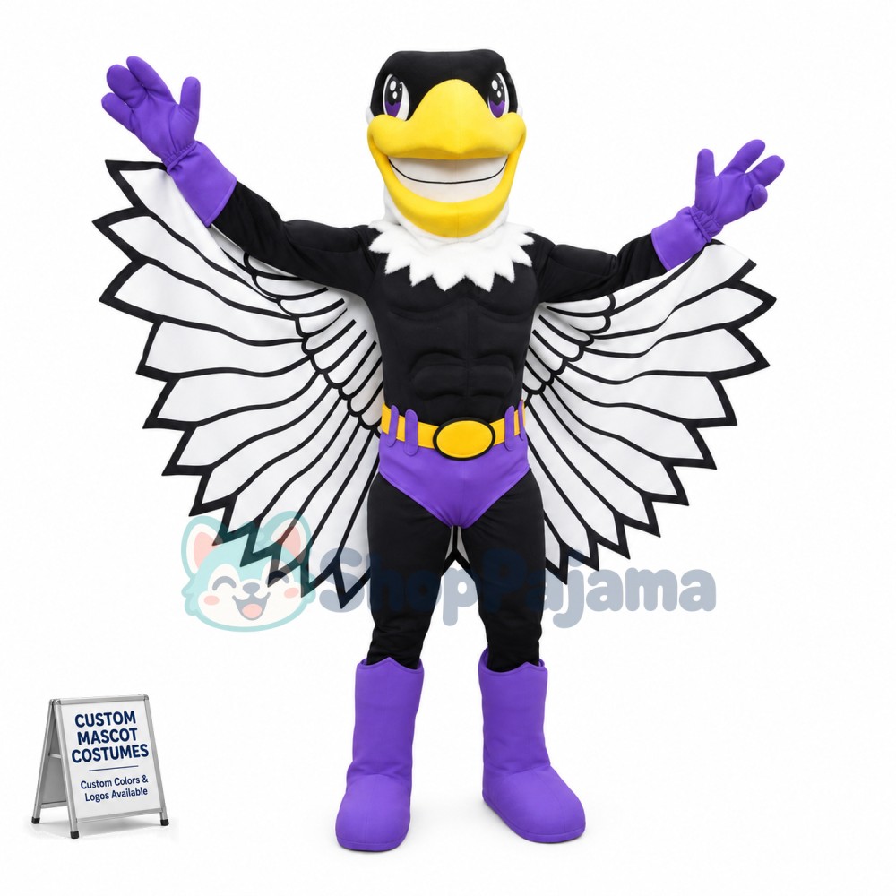 Super Hero Bald Eagle Mascot Costume 
