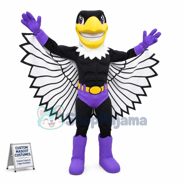 Super Hero Bald Eagle Mascot Costume 