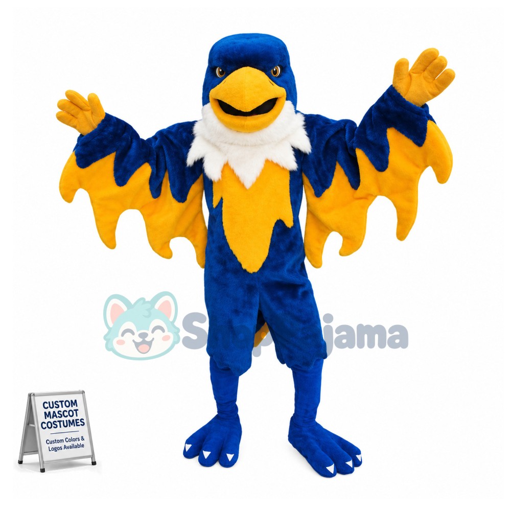 Blue Phoenix Mascot Costume 