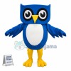 Adult Cartoon Blue Owl Mascot Costume 