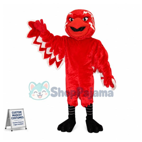 Red Thunderbird Mascot Costume	