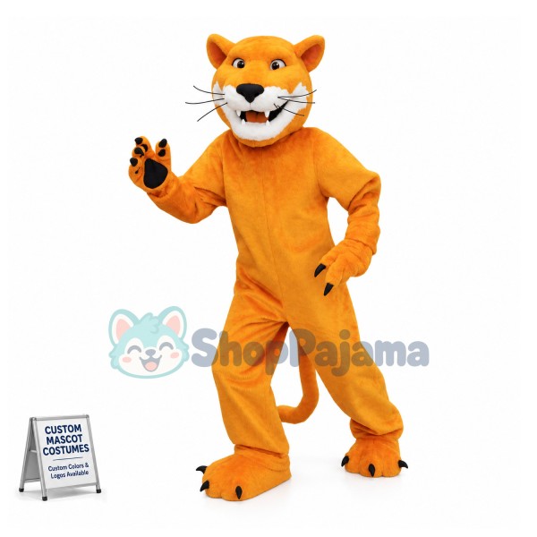 Golden Cougar Mascot Adult Costume 