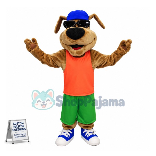 Cool Hound Dog Mascot Costume 