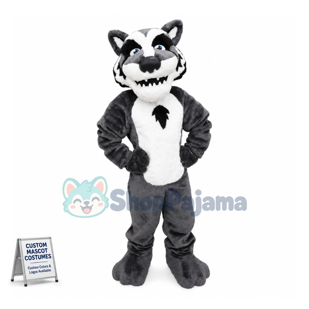 Timber Wolf Mascot Adult Costume 