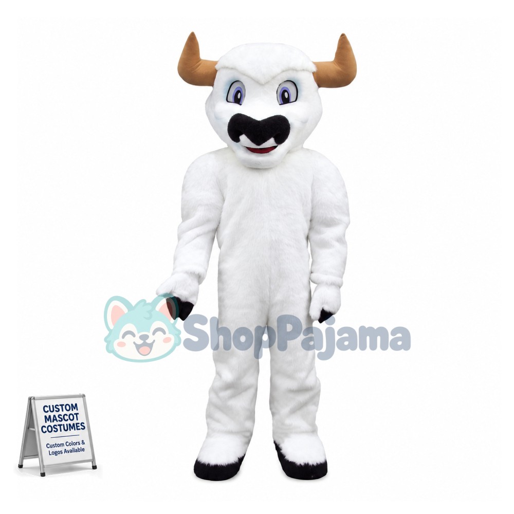 White Buffalo Mascot Costume 